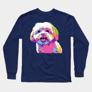 Maltese Pop Art - Dog Lover Gifts Long Sleeve T-Shirt